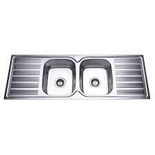 3’ Sink Double Bowl Double Tray