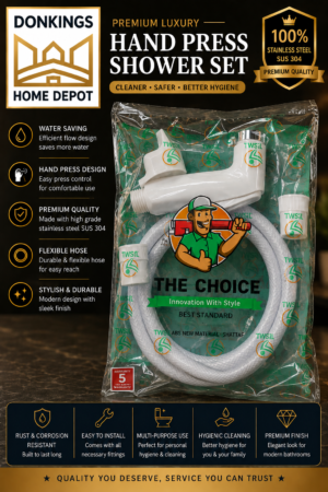 The Choice Flexible Hand Press Shower