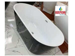 Harmony Boss Round Freestanding Bathtub – White & Black