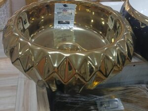 Classic Gold Round Washing Hand Basin – Deep Bowl