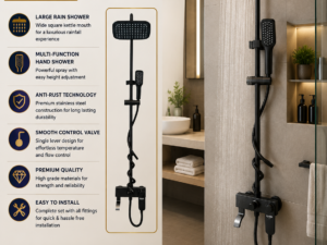Brimix Square Kettle Mouth Shower