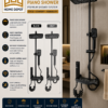Piano Shower Set Black/ Gray