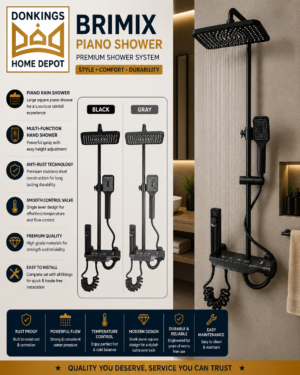 Piano Shower Set Black/ Gray
