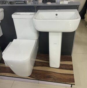 Square White WC Set