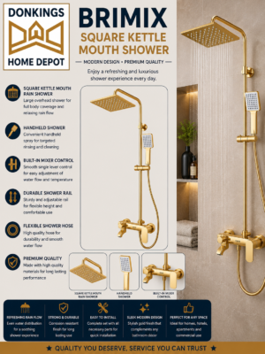Kettle Mouth Shower Set Gold