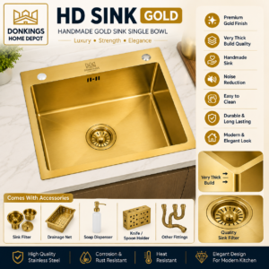 Handmade Gold sink single bowl only