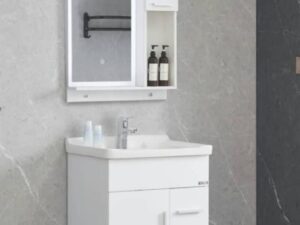 40cm Hanging Cabinet Basin with Mirror — Mini Compact Set
