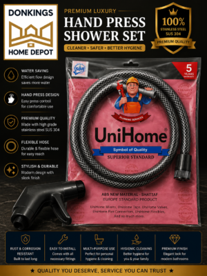 The UniHome Flexible Hand Press Shower