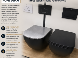 Black Square Conceal WC