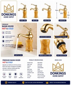img_8620 Premium Gold & Marble Basin Mixer – Hot & Cold