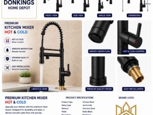 Premium Pull-Down Kitchen Mixer – Hot & Cold