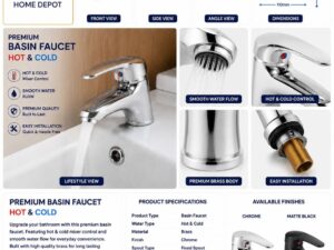 Premium Basin Faucet – Hot & Cold