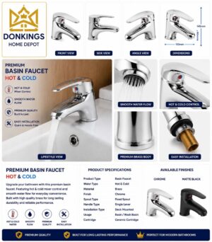Premium Basin Faucet – Hot & Cold