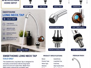 SweetHome Long Neck Tap – Chrome