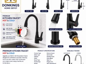 Premium Kitchen Faucet – Matte Black
