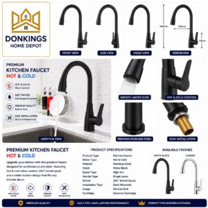 Premium Kitchen Faucet – Matte Black