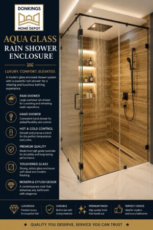 Aqua Glass Rain Shower