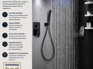 Luxe Cascade LED Rain Shower
