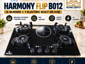 61c572b7-9f66-4ae2-87d6-993cc62ced72-2 B012 – Harmony Flip 4 Burner Gas + 1 Electric Built-In Hob (8mm Tempered Glass)