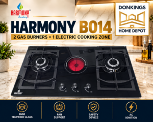 B014 – Harmony 2 Gas Burners + 1 Electric Built-In Hob