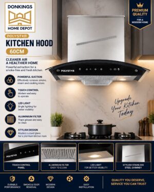Polystar 60cm Premium Kitchen Hood – Touch Control