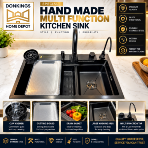 ea6712b5-b56e-4191-9188-6b5c81861870 Special Hand-Made Black Multi-Function Kitchen Sink